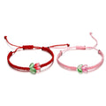 Tulip Glass Red String Braided Bracelet